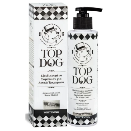 sampoyan top dog whitening 250ml gia skuloys kai gates petshop88 1600x1600h