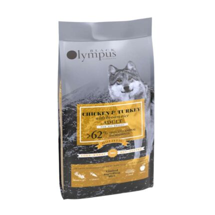 Black Olympus Adult All Breeds Chicken and Turkey with Brown Rice 12kg