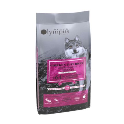 Black Olympus Puppy All Breeds Chicken and Turkey with Brown Rice 12kg