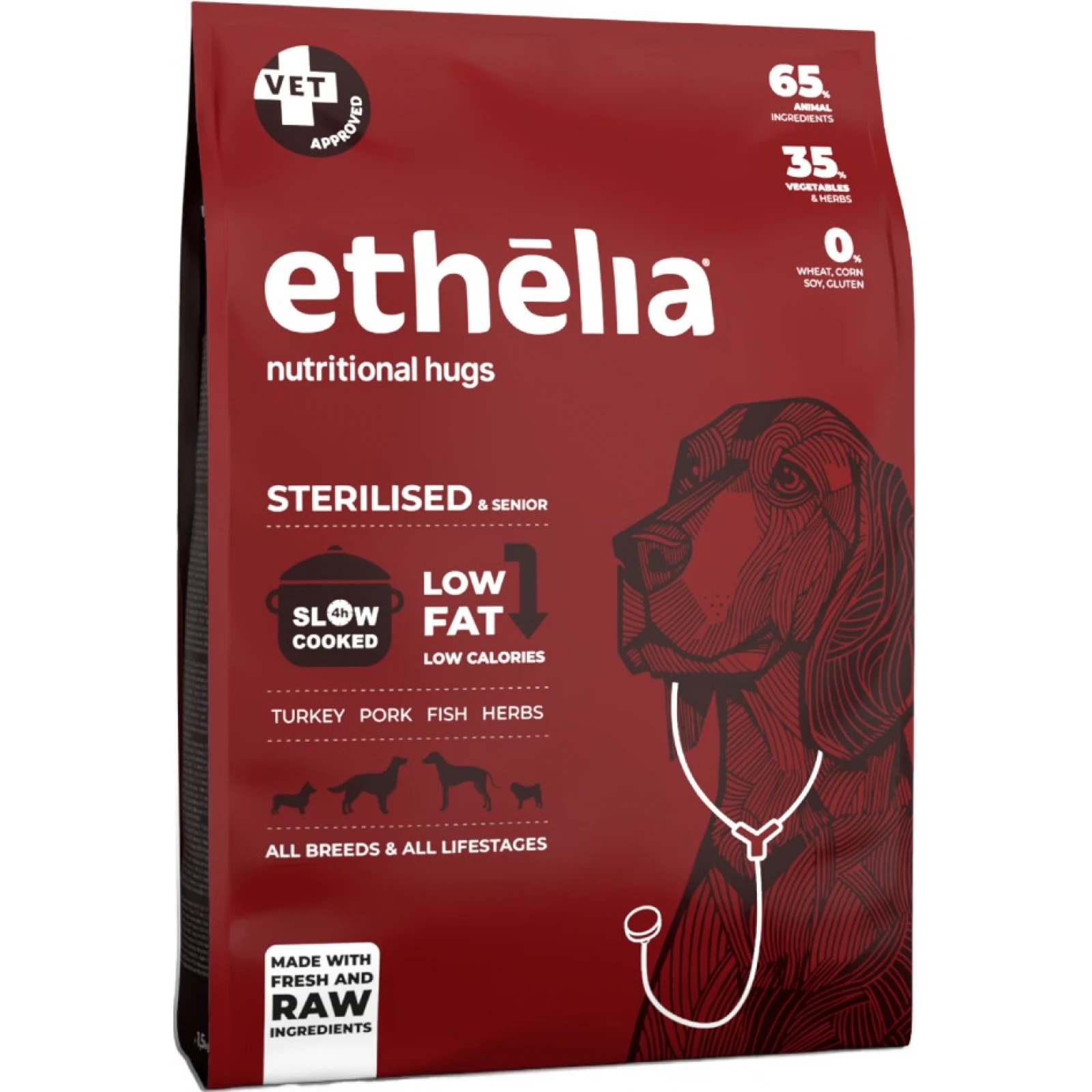Ethelia Sterilised Senior 15kg 1+1 Δώρο H2OWorld Ethelia Sterilised Senior 15kg 1+1 Δώρο